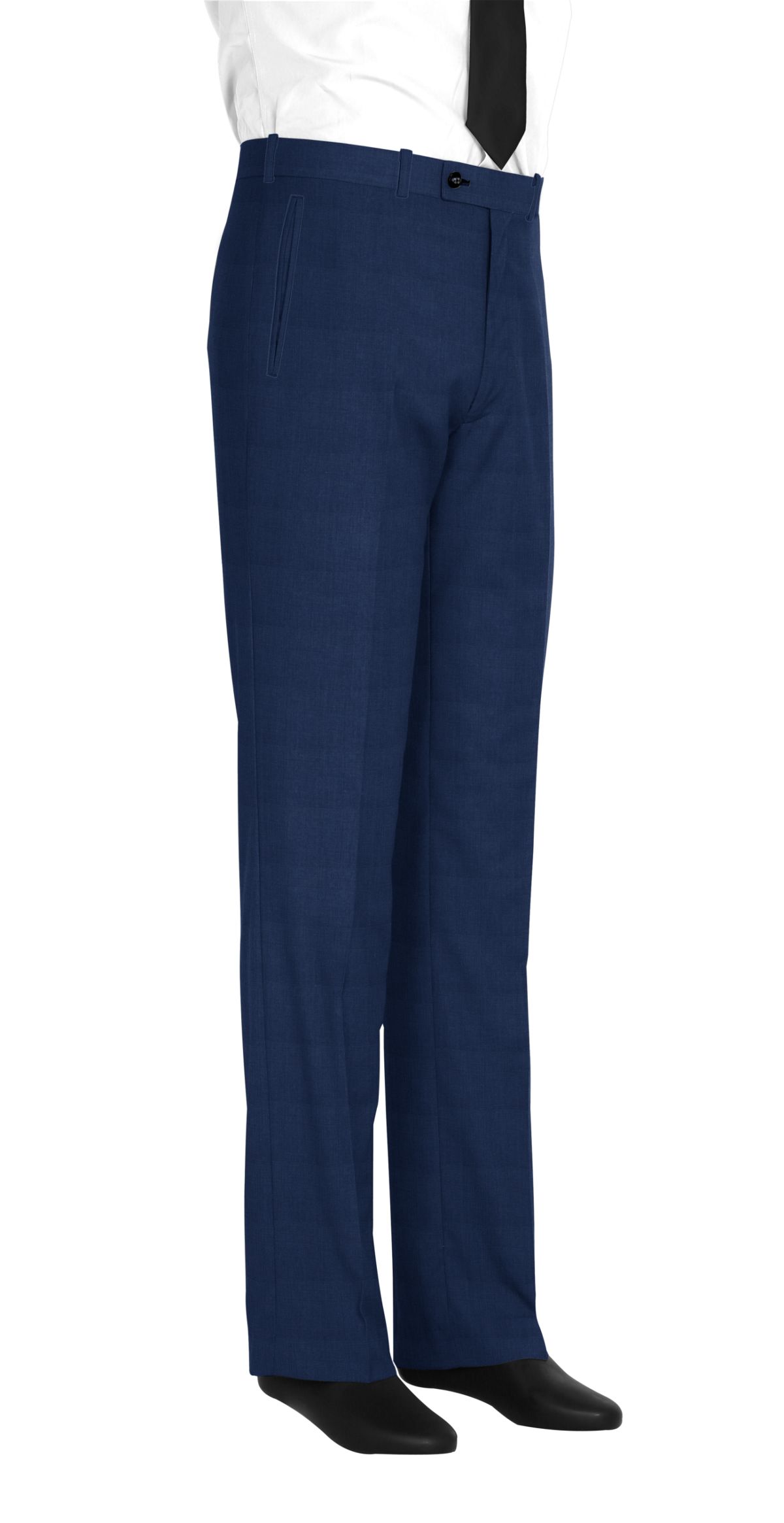 Pantalon pour homme en tissu bleu uni
