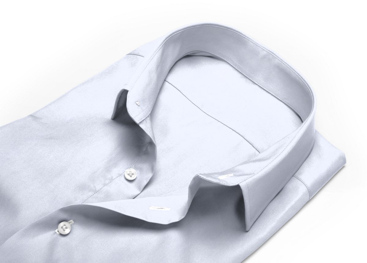 Chemise homme sur mesure col boutonné blanc uni