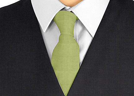Cravate vert en soie