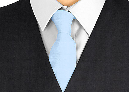 Cravate bleu en soie