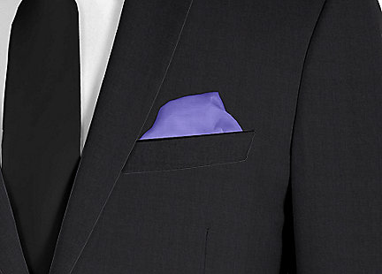 Pochette de costume violet en soie