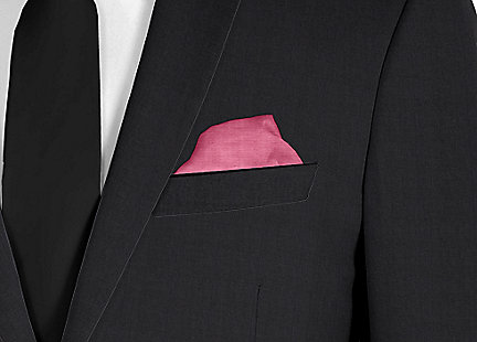 Pochette de costume rose en soie