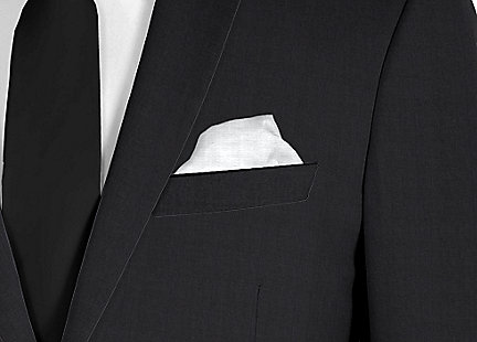 Pochette de costume gris clair en soie