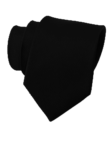 Cravate noire en soie