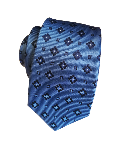 Cravate bleu en soie